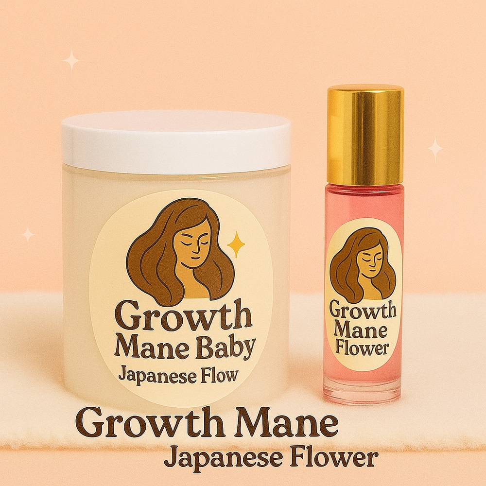 Japanese Flower Bath & Body Set - Gold and Pink
